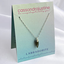 Load image into Gallery viewer, Labradorite Crystal Intention Pendant