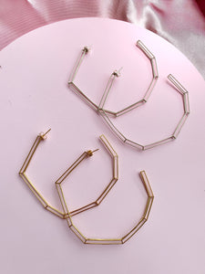 Sterling Silver "Strength Hoops" in Extra Large