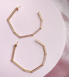 18K Gold Plated Brass "Strength Hoops" in Extra Large