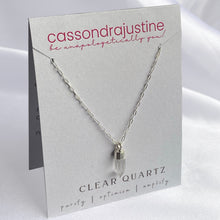 Load image into Gallery viewer, Clear Quartz Crystal Intention Pendant
